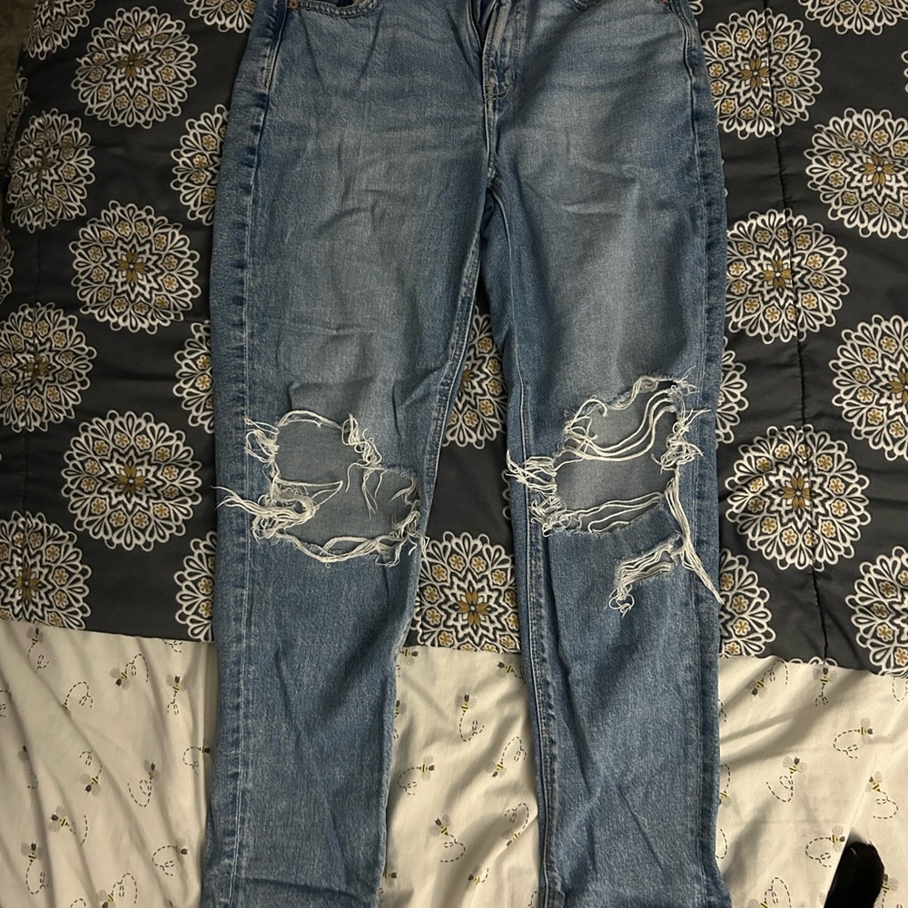 American Eagle Outfitters Blue Distressed Jeans